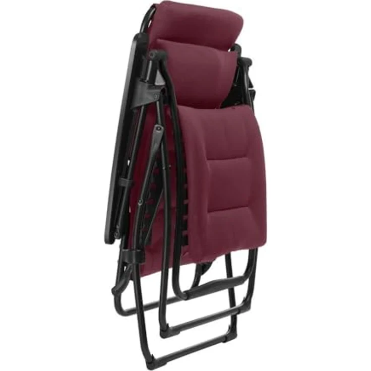 Lafuma MOBILIER Futura Zero-Gravity-Relaxliege mit AirComfort®, gepolstert, Rot Bordeaux, 5 Jahre Garantie – Bild 4