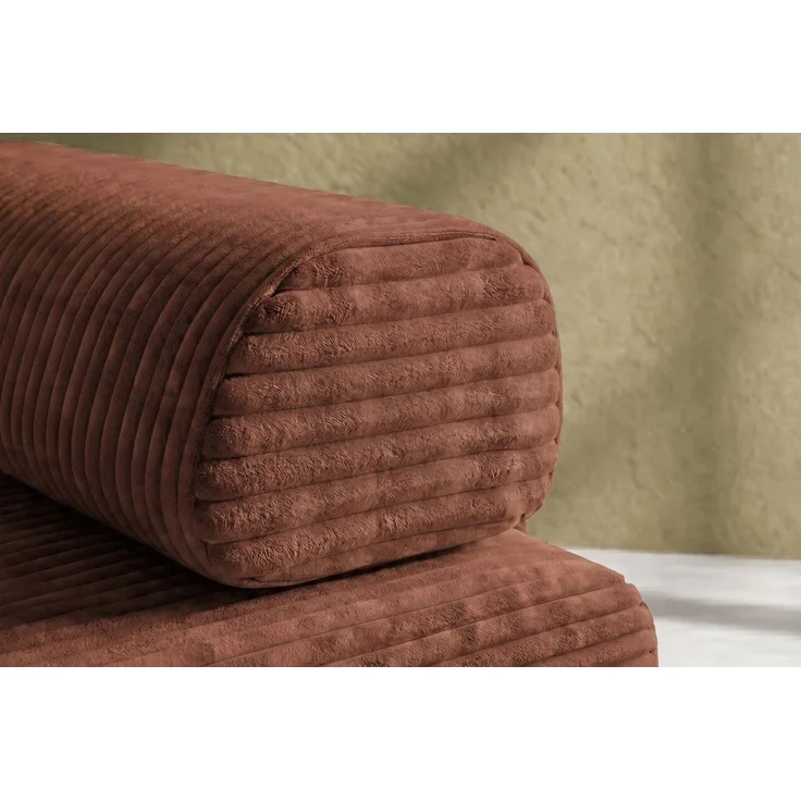 2-3-Sitzer-Schlafsofa aus terrakottafarbenem Cord XL – Bild 2