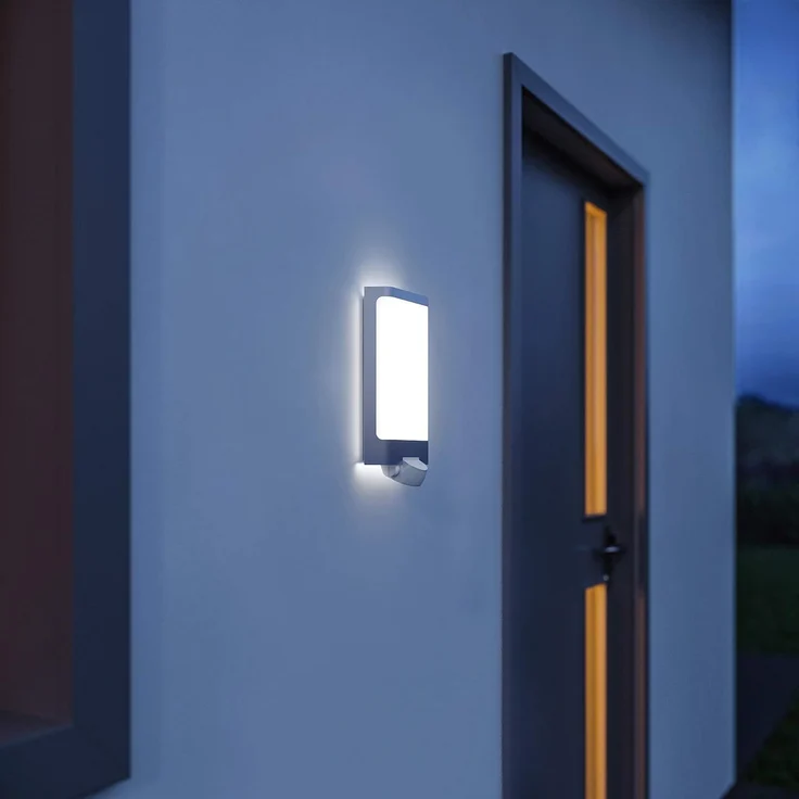 Steinel LED-Außenwandleuchte L 240 S, mit 180°-Bewegungsmelder, Edelstahlblende, 946 lm, 3000 K warmweiß, IP44 – Bild 6