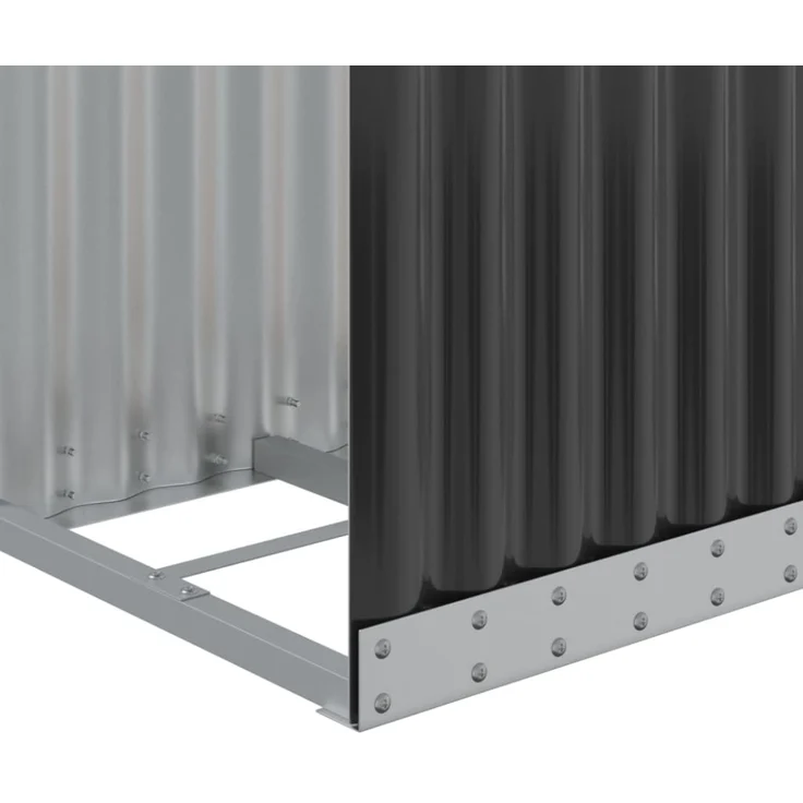vidaXL Holzkorb Anthrazit 40x45x170 cm Verzinkter Stahl 364558 – Bild 2