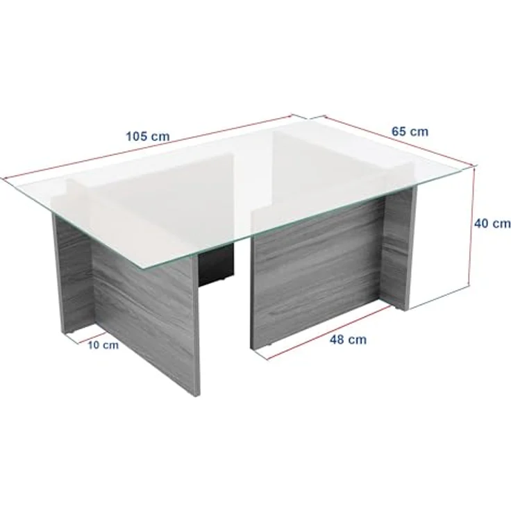 Couchtisch, 'Vetrino', 40 x 65 x 105, Honigeiche – Bild 4