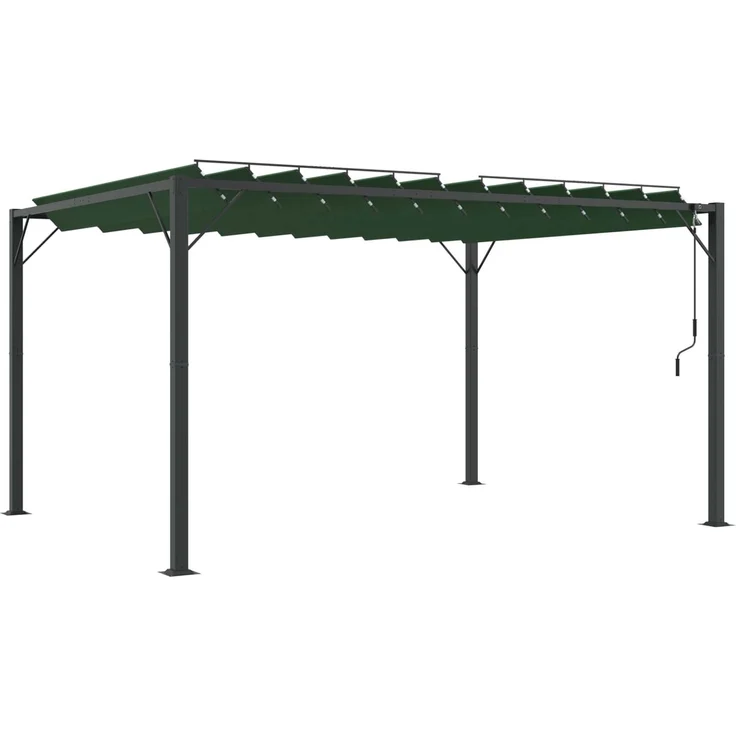 vidaXL Gazebo mit Lamellen-Dach Grün 3 x 4 x 2,14 m 42030525 – Bild 2