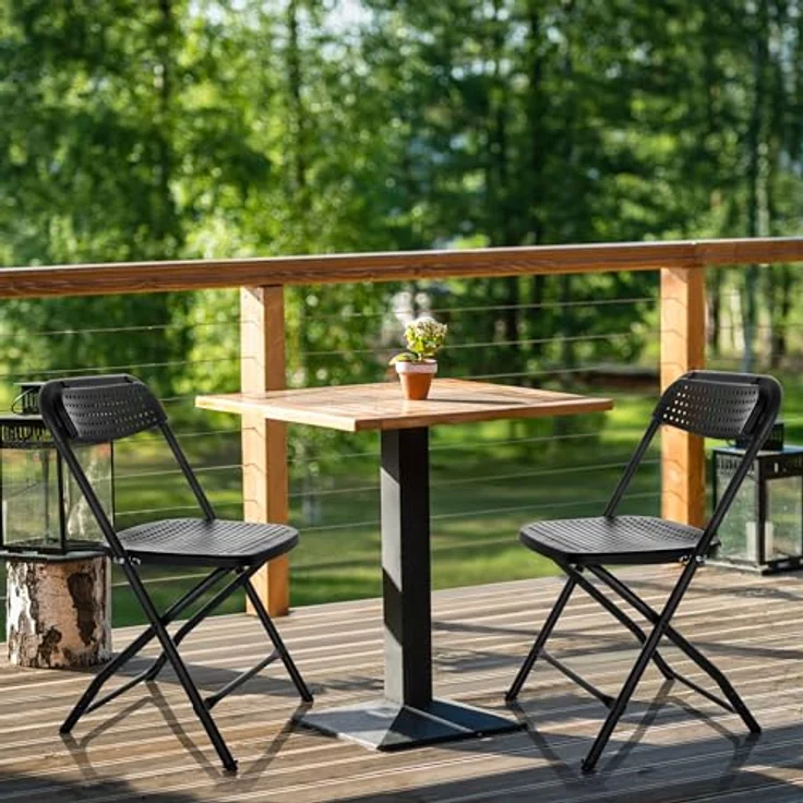 hjh OFFICE Klappstuhl bis 250kg belastbar TUDELA XXL PRO Campingstuhl klappbar, Indoor- und Outdoor Faltstuhl, Schwarz – Bild 6