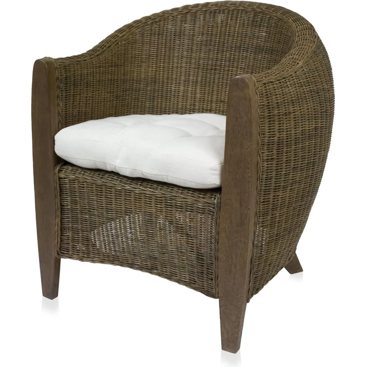 Sedex Bari Rattansessel Palmskin – handgefertigt mit Holzgestell und Sitzpolster – Bild 4
