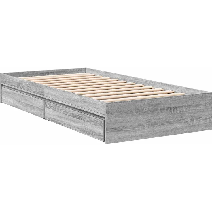 vidaXL Bettgestell mit Stauraum Grau Sonoma 80 x 200 cm Holzwerkstoff 3429593 – Bild 6