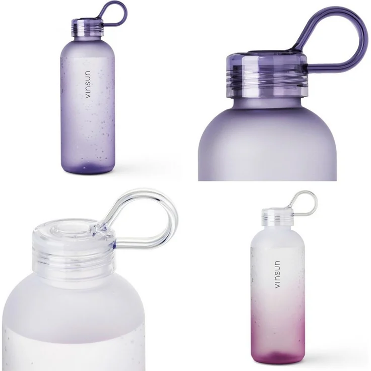 Vinsun Trinkflasche Trinkflasche 650ml, Kohlensäure geeignet, auslaufsicher, Tritan, BPA frei, bruchsicher, geruchs- und geschmacksneutral, auslaufsicher – Bild 4