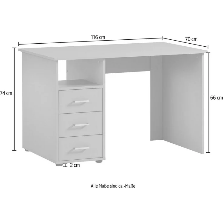 Schildmeyer Schreibtisch Baku, Breite 116 cm, Made in Germany – Bild 3