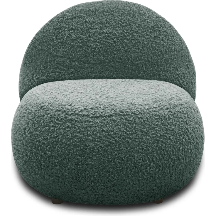 DOMO. collection Sessel 700 016, Polstersessel, rund, gepolsterte Rückenlehne, Füße mit Filzgleitern, Armsessel, Polsterganitur, 73 x 75 x 76 cm (BxTxH), blau – Bild 2