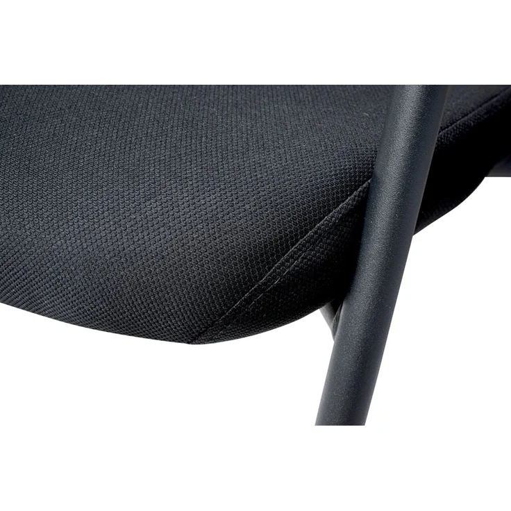 XORA 'EDIN' Besucherstuhl Sitz Bezug Stoff Rücken Netzbezug Mesh, schwarz, 62 x 122 x 61 cm, 140 kg belastbar – Bild 5