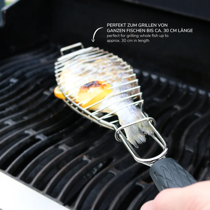 bremermann Grillguthalter Fisch-Grillhalter 4er Set Fischhalter, Fischgriller, Fischbräter, (4-St) – Bild 5