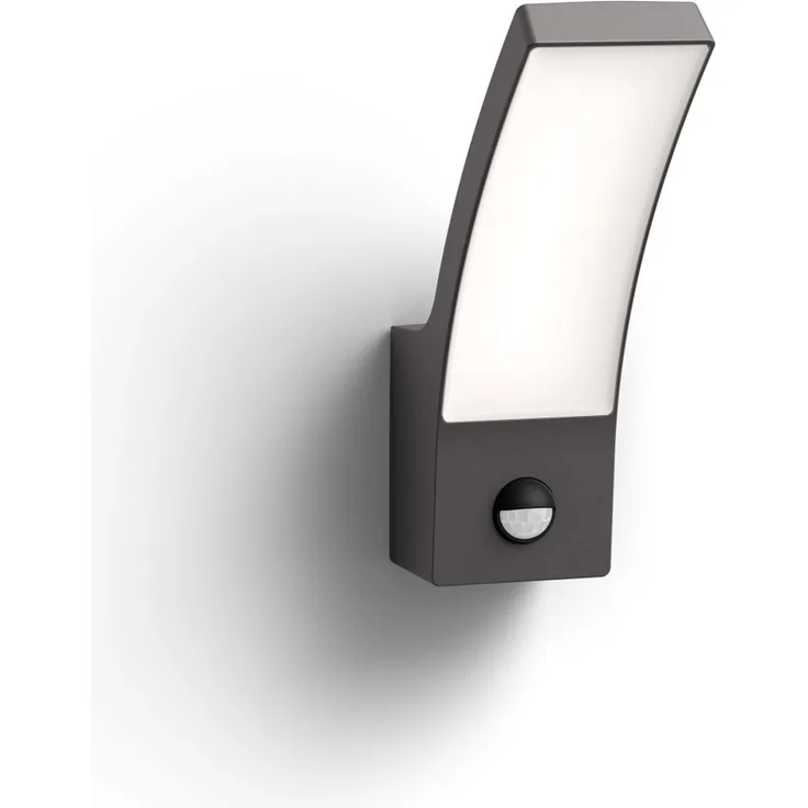 Philips LED Außenwandleuchte Splay anthrazit mit Bewegungssensor warmweiß