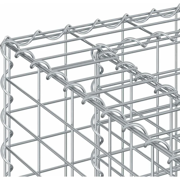 vidaXL Gabionen Hochbeet Silber 50 x 50 x 150 cm Verzinkter Stahl 42033332 – Bild 8