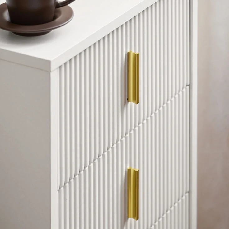 SoBuy FBT115-L-W Nachttisch, MDF, Melamin, Weiß, 40 x 63 x 36 cm – Bild 5