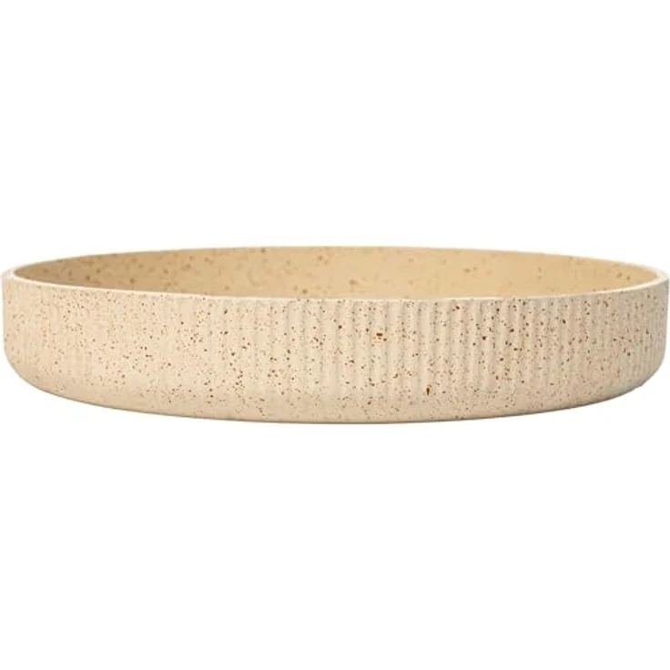 VIVANNO Pflanzschale Fiberglas ORYVEN Schale - Arbanerelief Matt (1 St), 30x5 cm – Bild 1