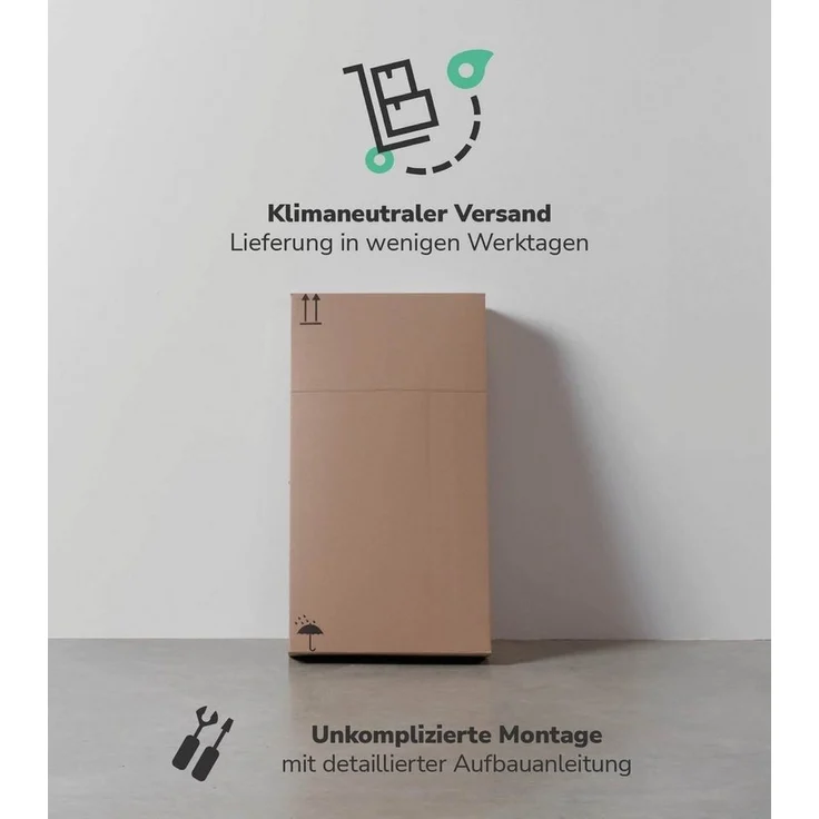 mokebo Hochschrank Der Kapitän (mit 5 Einlegeböden) hoher Badschrank oder Badezimmerschrank Schwarz-Anthrazit – Bild 3