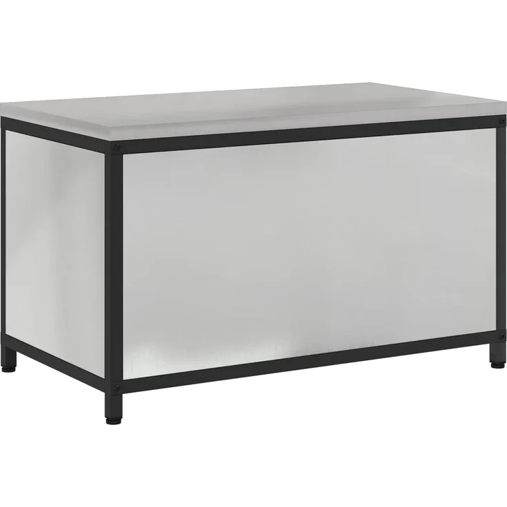 vidaXL Küchenaufbewahrung mit Regal Silber 60 x 50 x 92 cm Stahl 875001 – Bild 8