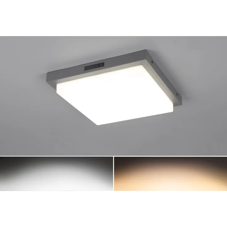 Trio Leuchten LED Außen Hausnummerleuchte Bermejo 630369242, Aluminium Druckguss Anthrazit, Kunststoff weiß, inkl. 14 Watt L