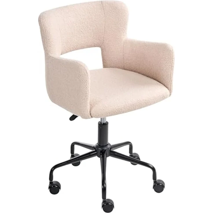 Schreibtischstuhl SANILAC II Bouclé Beige – Bild 4