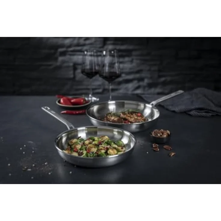 Kuhn Rikon Culinary Fiveply Pfannen-Set 24 cm & 28 cm Unbeschichtet – Bild 5