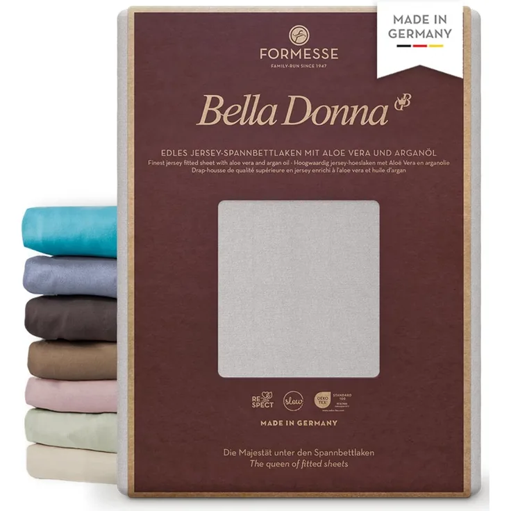 Formesse Bella Donna Topper Spannbetttuch La Piccola|160x200 cm| nebelgrau