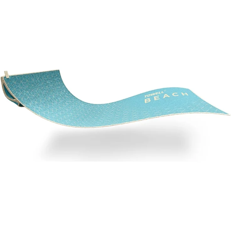 Stryve | TOWELL +Beach | Großes Strandtuch 180x90 cm | Perfektes Urlaubs-Zubehör | Integrierte Tasche | Farben: Grau, Blau, Peach – Bild 1