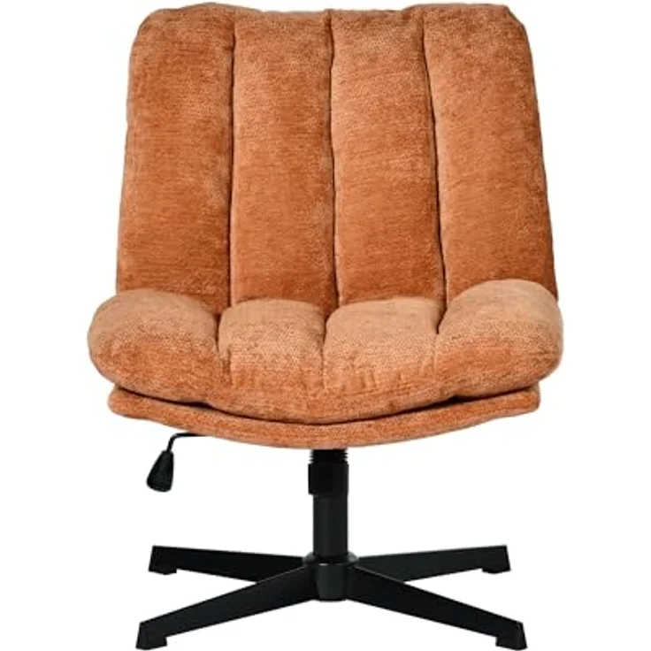 MEUBLE Cosy Sessel 360° Drehbar Loungestuhl mit höhenverstellbar Wippfunktion Lehnstühle Relaxsessel Polsterstuhl für Schlafzimmer Wohnzimmer, Stoff, Rot – Bild 1