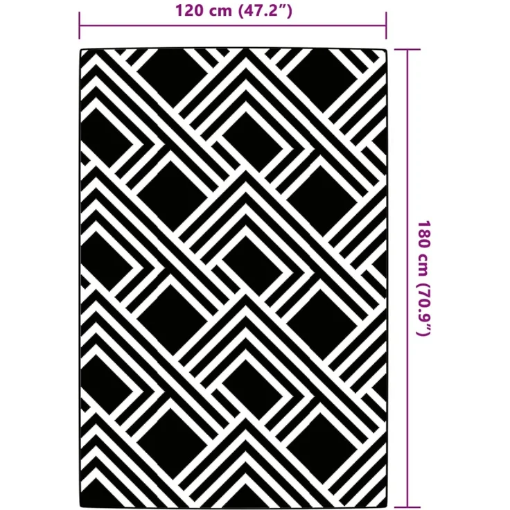 vidaXL Outdoor-Teppich ARAKIL Grau 120x180 cm PP 368562 – Bild 6