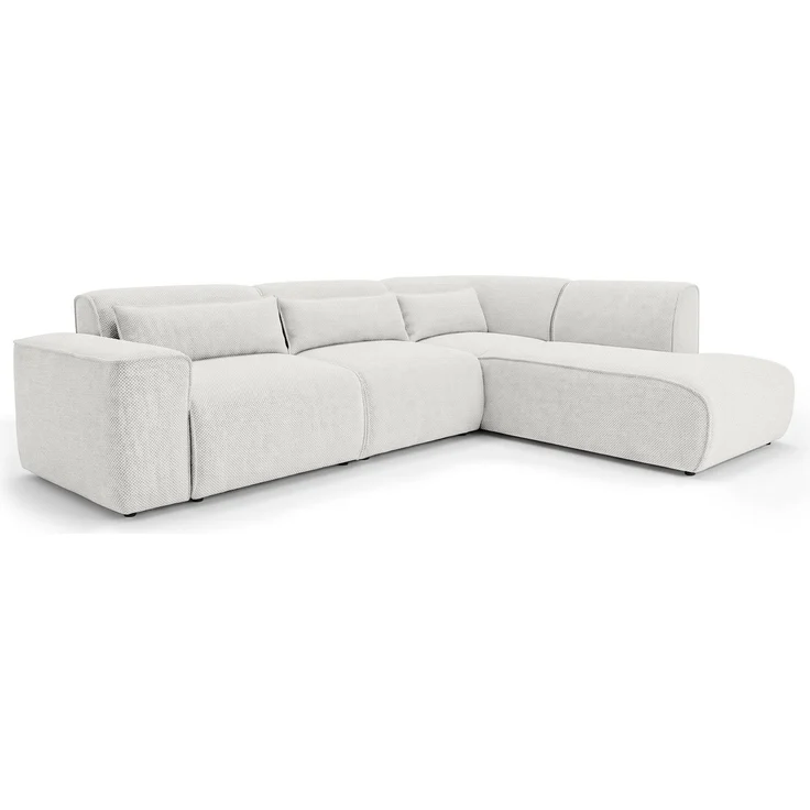 AX LIVING Wohnlandschaft mit Schlaffunktion Ruyam Perlweiß Sofa R – Bild 4