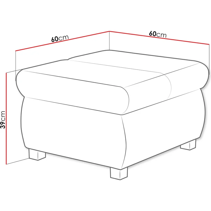 Polsterhocker Bangkok Klein (Farbe: Uttario Velvet 2979) – Bild 3