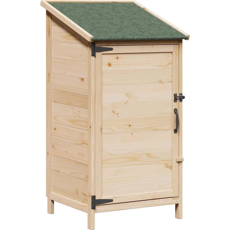 vidaXL Gartenschuppen Natur 59 x 56 x 113,5 cm Massivholz aus Fichte 42033436 – Bild 2