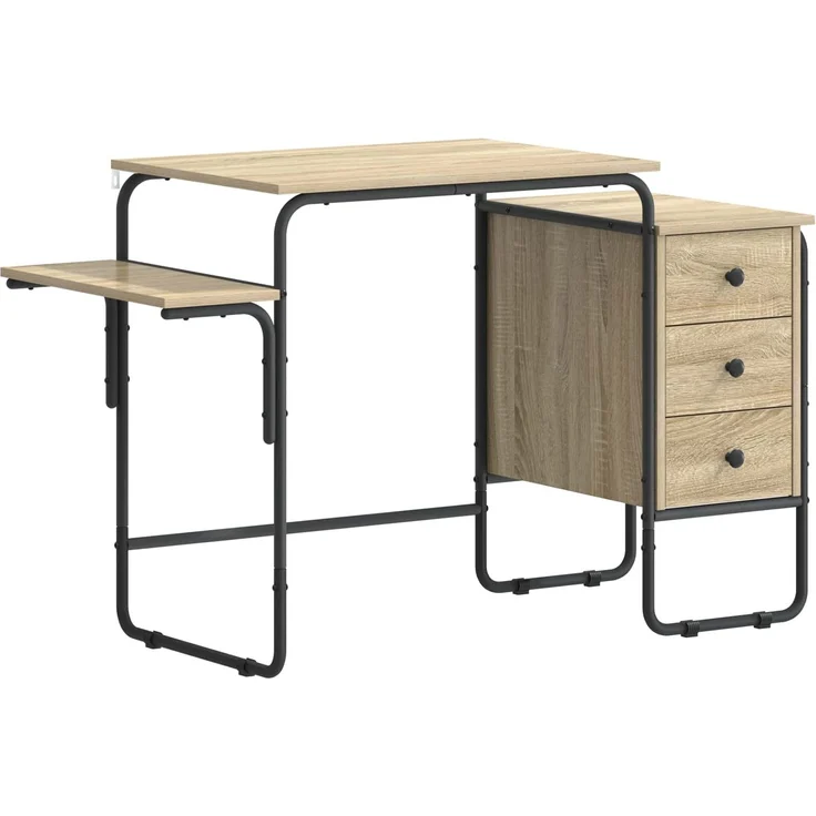 vidaXL Schreibtisch mit Stauraum Sonoma-Eiche 120 x 50 x 75 cm 8007997 – Bild 2