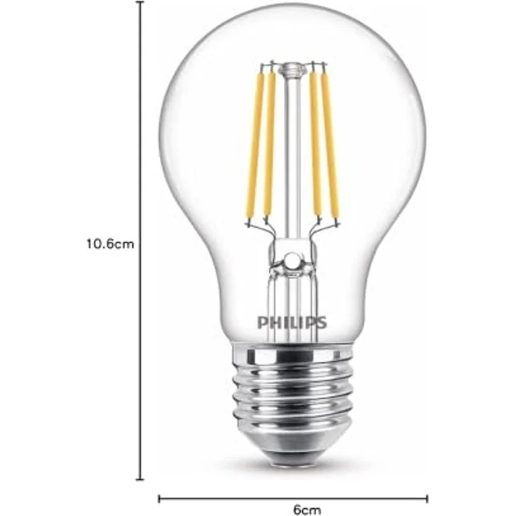 Philips LED classic Lampe 40W E27 Warmweiß 470lm klar 2erPack – Bild 6