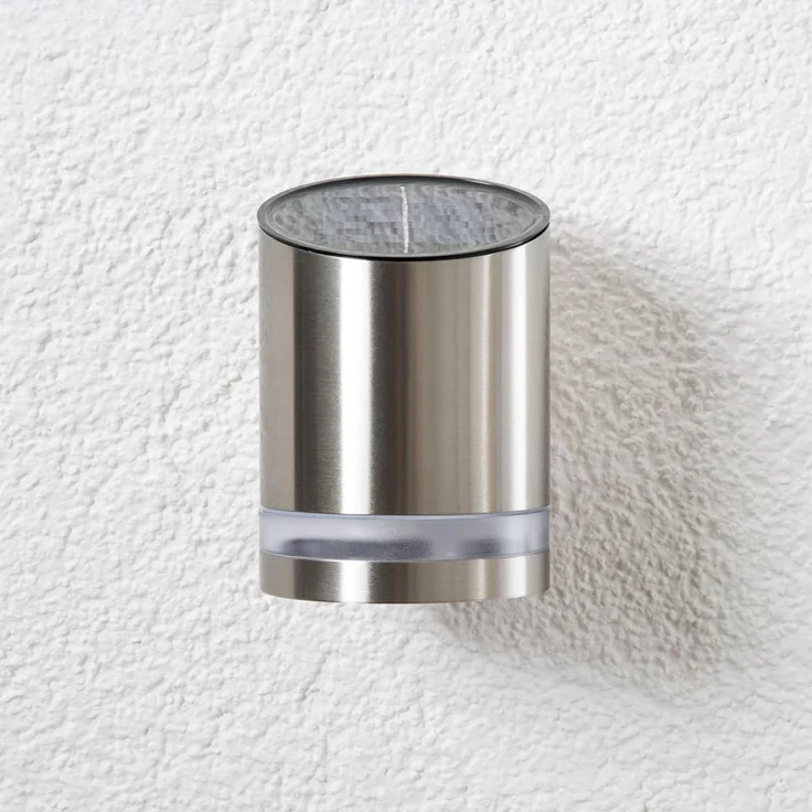 Lindby Außen-Wandleuchte Salma, LED, Edelstahl Alu universalweiß IP44, 1 x 0,5 W LED, universalweiß – Bild 5