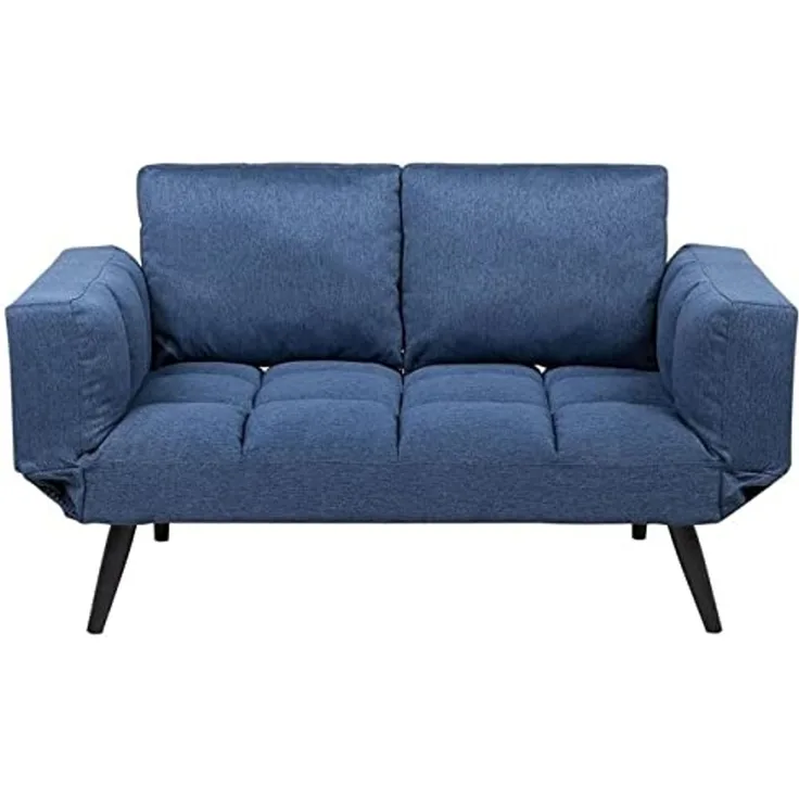Schlafsofa 2-Sitzer Polsterbezug marineblau BREKKE