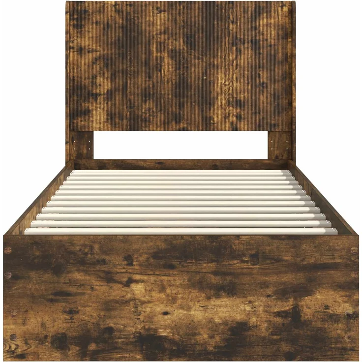 vidaXL Bettgestell mit Stauraum und Kopfteil Räuchereiche 100 x 200 cm 3413975 – Bild 6