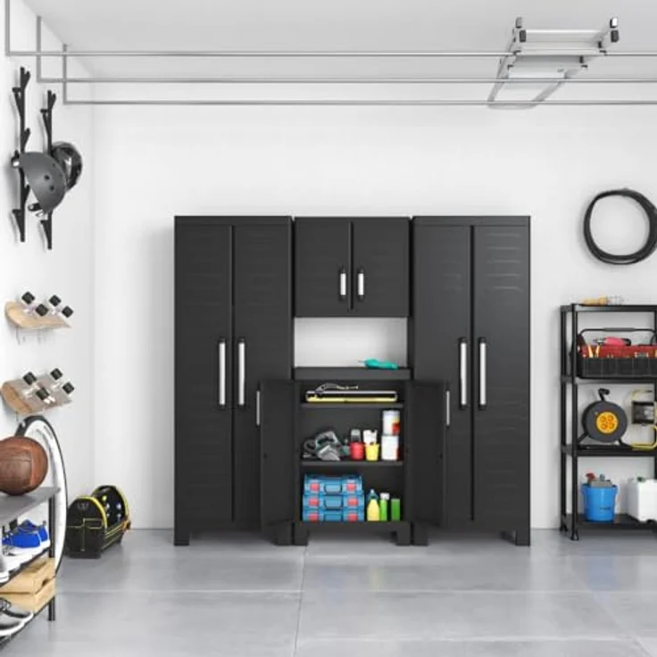 Keter Lagerschrank Detroit Hoch Schwarz 440917 – Bild 3