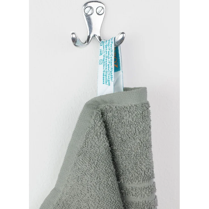 ZOLLNER 6er Set Handtücher, Baumwolle, 50x70 cm , grau – Bild 3