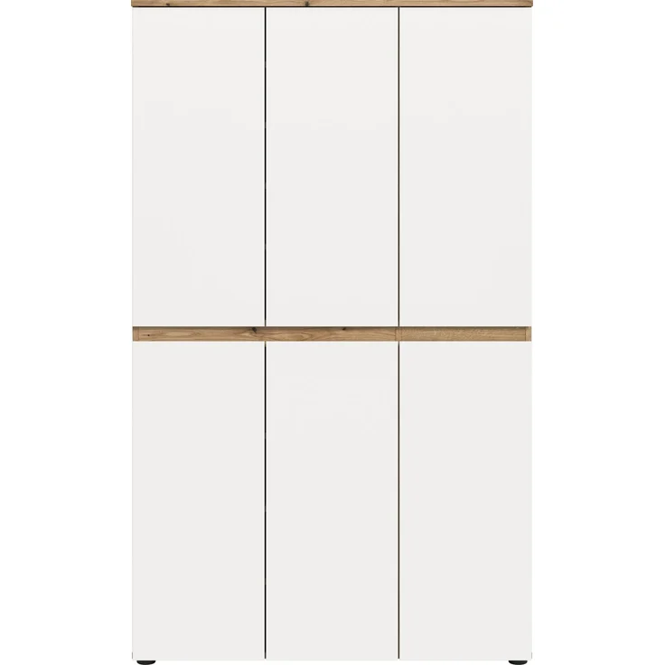 Universalschrank (B/H/T: 105x175x37 cm) in weiß und Evoke Oak Nachbildung – Bild 2