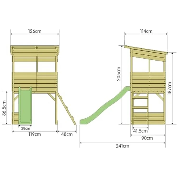 Westmann Holz Stelzenhaus Wildnis | Spielhaus mit – Bild 7