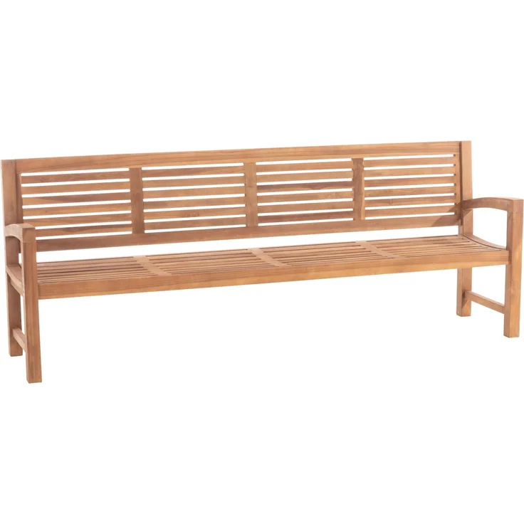 Gartenbank Teakbank DAGAD - Holz Teak 240x59x92 cm | Holzbank 240 Cm Gartenbank Sitzbank Mit Lehne Wetterfest Bank Garten Terrasse – Bild 1