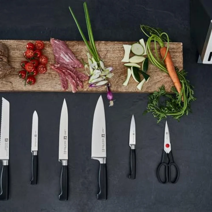 ZWILLING **** VIER STERNE 7-tlg, Selbstschärfender Messerblock, Anthrazit – Bild 6