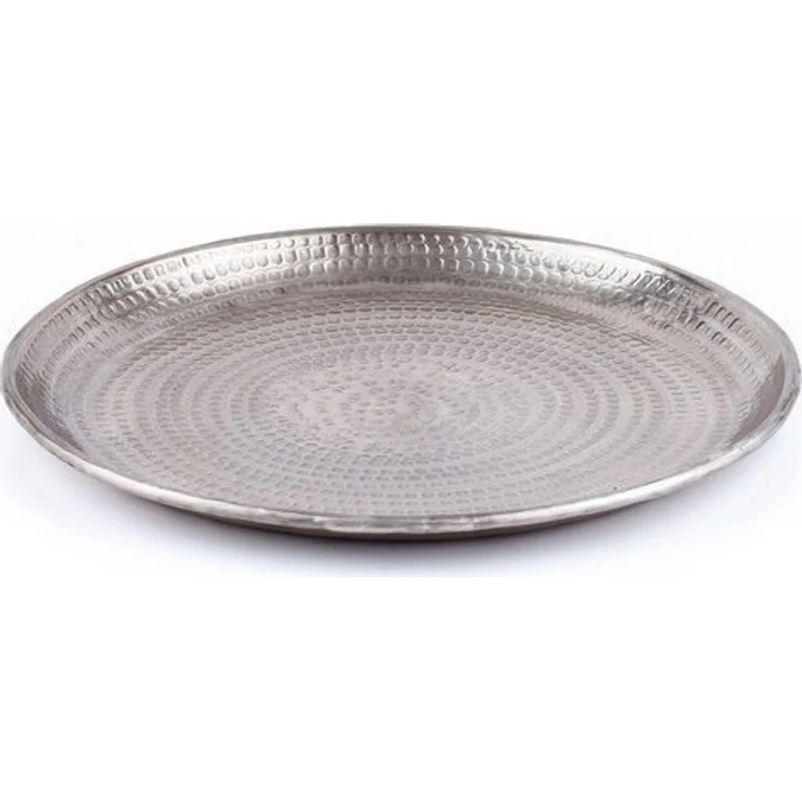 Marrakesch Orient & Mediterran Interior Dekotablett Kerzentablett Serviertablett Skandinavisch Design Imera Silber 30cm (1 St), Handarbeit – Bild 4