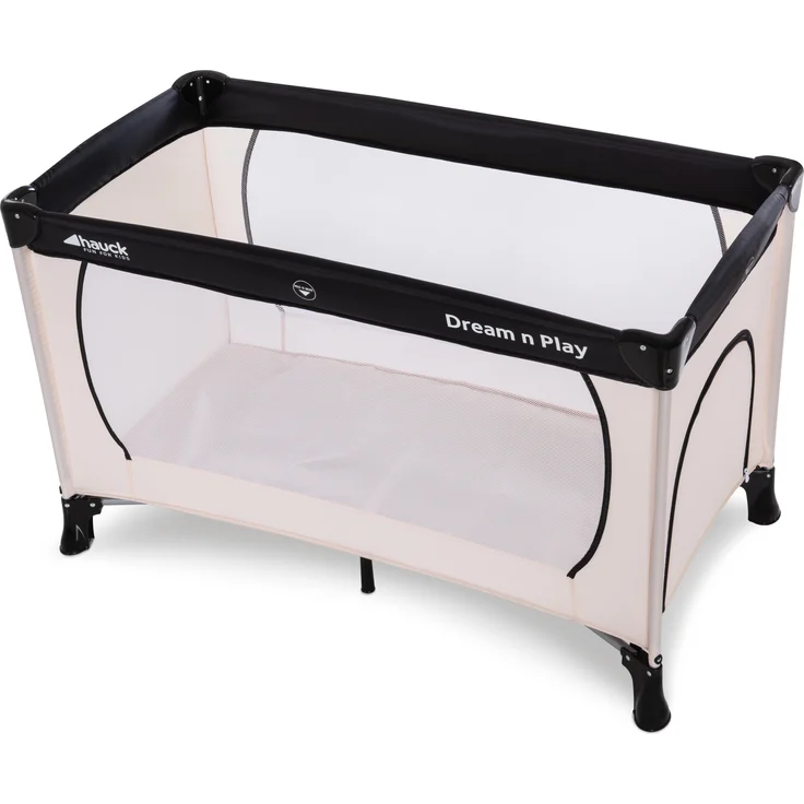 Hauck 'Dream’n Play Plus' Reisebett 3-teilig beige, 60x120 cm, ab Geburt bis 15 kg, inkl. Tragetasche, Einlageboden und Schlupf – Bild 4