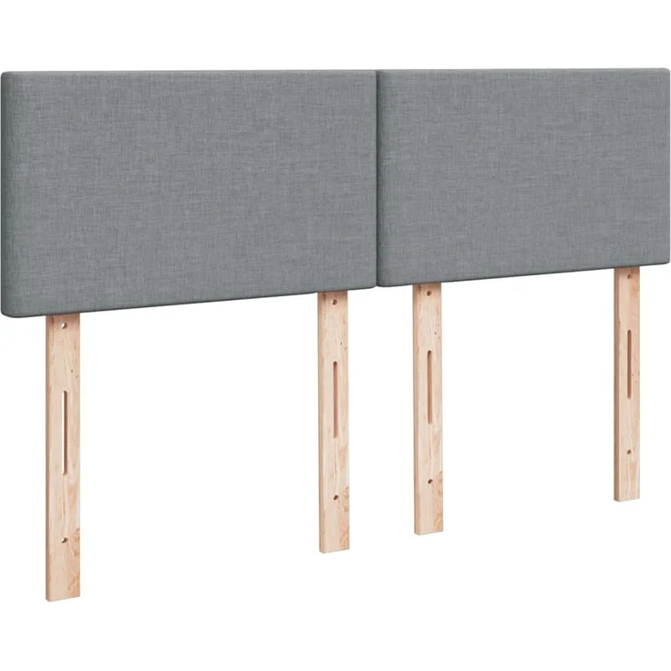 vidaXL Boxspringbett mit Matratze Hellgrau 140x200 cm Stoff 3288996 – Bild 12