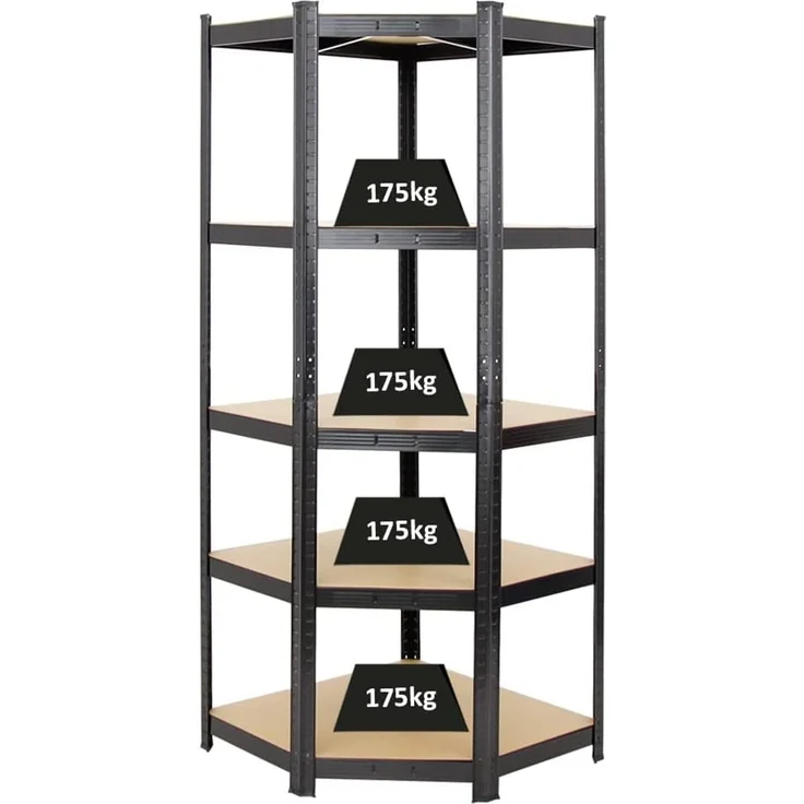 PROREGAL Eckregal Ragnar 1x: 180 x 70 x 40 cm Grau Fachlast 175kg, Kellerregal, Steckregal, Garagenregal, Lagerregal – Bild 1