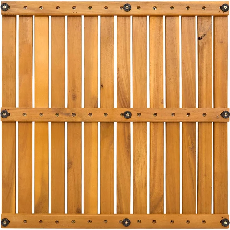 vidaXL Badematte Uni Braun 50 x 50 cm Holz 42025255 – Bild 6