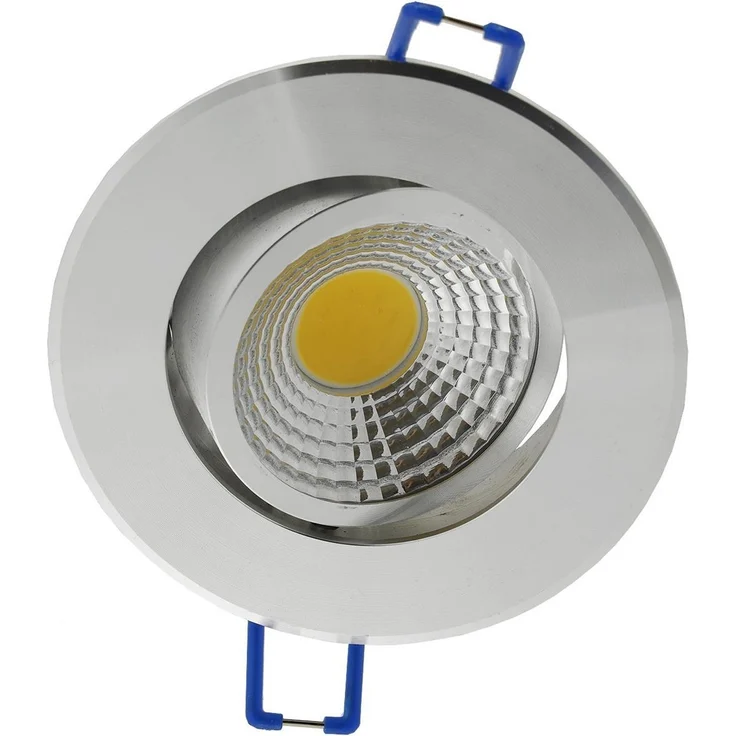 LED-Einbauleuchte "COB-5", 5W, 420lm ALU, 3000K, 75°, Ø85xT47mm, Rahmen chrom – Bild 2