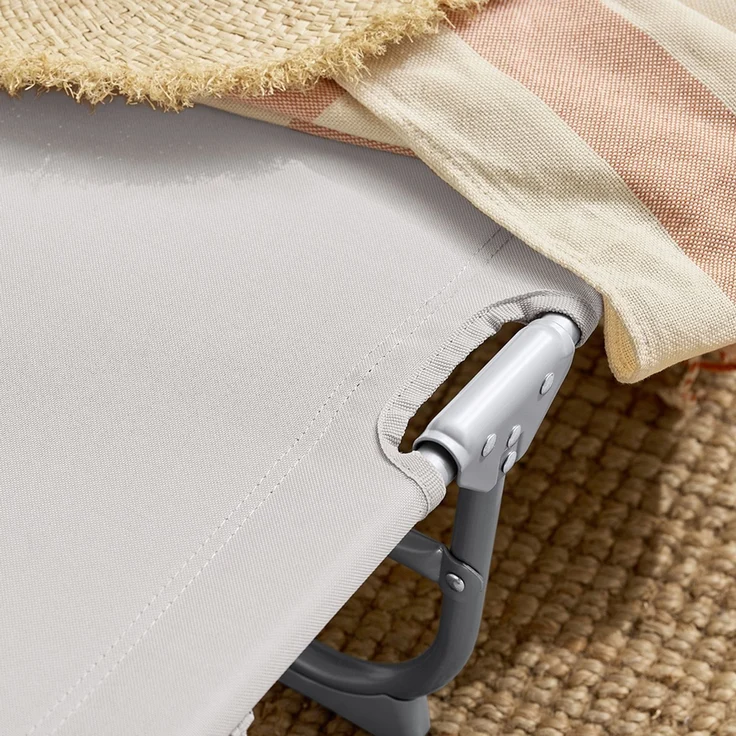 SoBuy OGS35-MI Sonnenliege, Textilgewebe, Lackiert, Beige, 167 x 81 x 56 cm – Bild 10