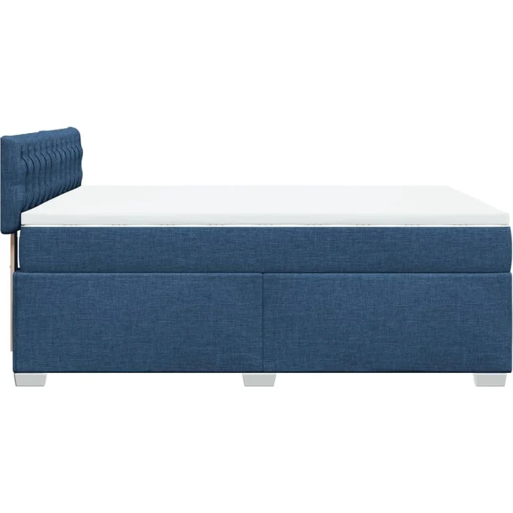 vidaXL Boxspringbett mit Matratze Blau 160x200 cm Stoff 3285952 – Bild 9