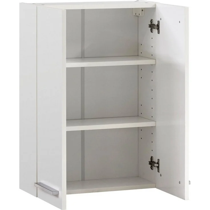 Saphir Hängeschrank Quickset 335 Badschrank 50 cm breit mit 2 Türen und 2 Einlegeböden Badezimmer-Hängeschrank inkl. Türdämpfer, Griffe in Chrom Glanz – Bild 2
